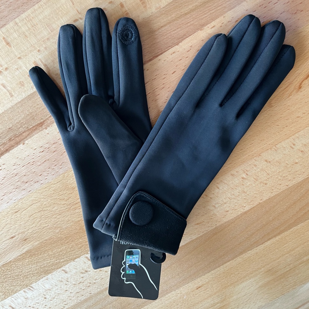 Women’s Tech Touch Gloves by CG Couture Gems in Black Medium  NWT